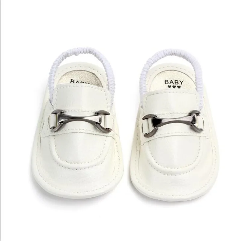 Модные тапочки для малышей; летние тапочки из искусственной кожи для маленьких мальчиков; обувь для новорожденных с мягкой подошвой