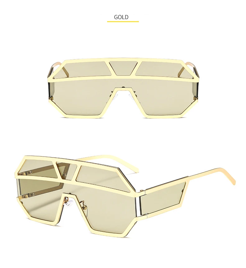 Модные роскошные солнцезащитные очки пилота для женщин, фирменный дизайн, геометрические узоры, металлические, унисекс, негабаритные солнцезащитные очки, градиентные линзы, крутые