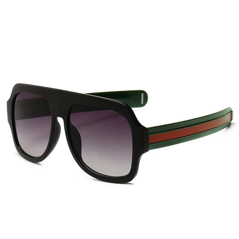 Большой негабаритных солнцезащитные очки мужские и женские желтый Для мужчин s GG солнцезащитные очки для Для мужчин Для женщин ретро Пластик солнцезащитные очки розовый модные солнцезащитные очки Óculos - Цвет линз: Black Green