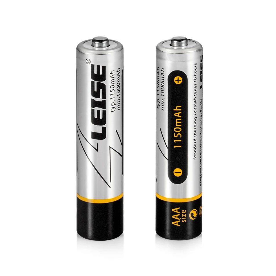 Leise 12 шт AAA 1150 mAh перезаряжаемая батарея 1,2 v nimh 3a с чехлом чехол для часов/мыши/дистанционного управления/игрушек