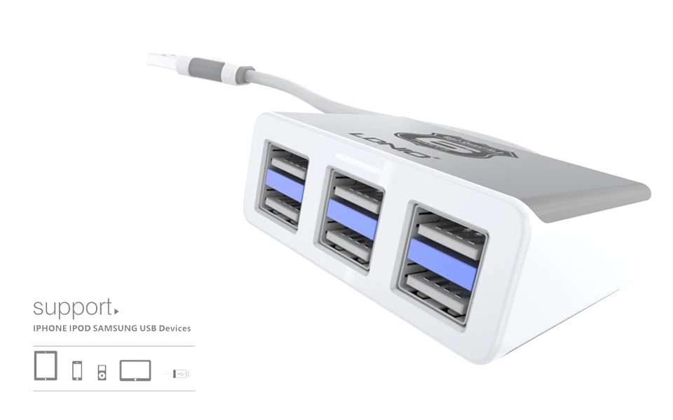 LDNIO DL-H6 USB 6 Ports USB Hub Supply up to 500mA per port _ - AliExpress Mobile