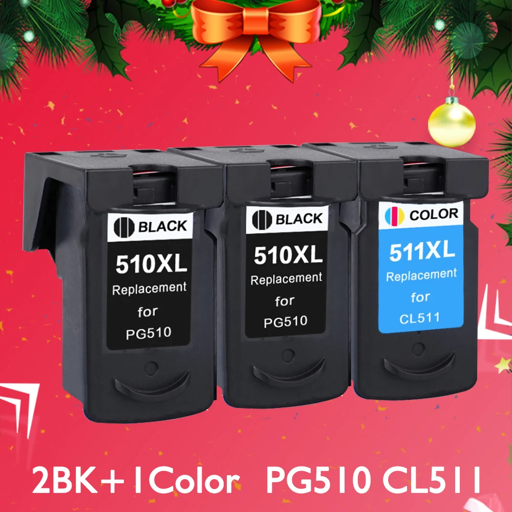 CMYK SUPPLIES 3Pcs PG510 CL511 Ink Cartridge for Compatible Canon 510 511 Pixma MP 240 250 260 270 280 480 490 IP2700 printers