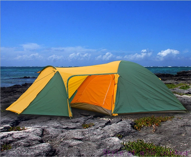Factory wholesale camping tents, outdoor tents 4 people, double decker outdoor camping tent