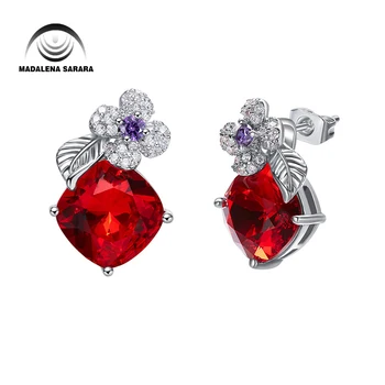 

MADALENA SARARA AAA Synthetic Quartz Stone Jewelry Set Fashion Romantic Wings Style Pendant Necklace S925 Chain Necklace