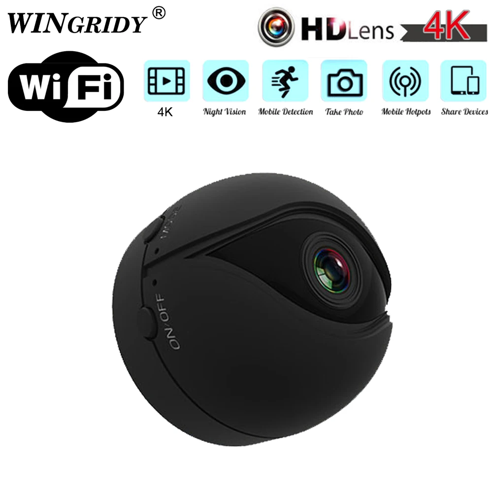 

Original V2 P2P IP Mini Cam WIFI Camera FULL HD 4K 1080P Night Vision Motion Detection CMOS Sensor Recorder Camcorder Micro
