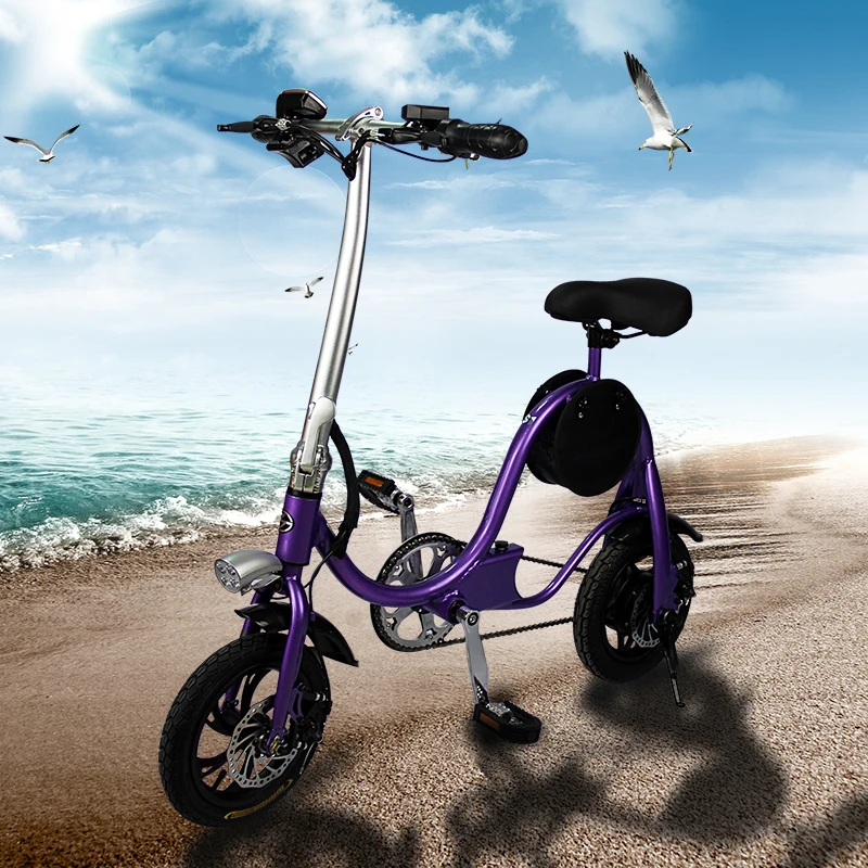 Best Factory Outlet portable mini-folding electric bicycle 12-inch adult-assisted lithium-ion battery motor cycle 2