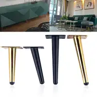 4Pcs Furniture table legs stainless steel TV Cabinet Foot Sofa Leg Hardware Cabinet feet Cone leg With mounting screws