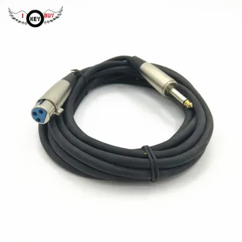 

4 Meters 6.3 3 Core Audio Cable RCA Male Connector Line Cannon Lines Microphone Cables