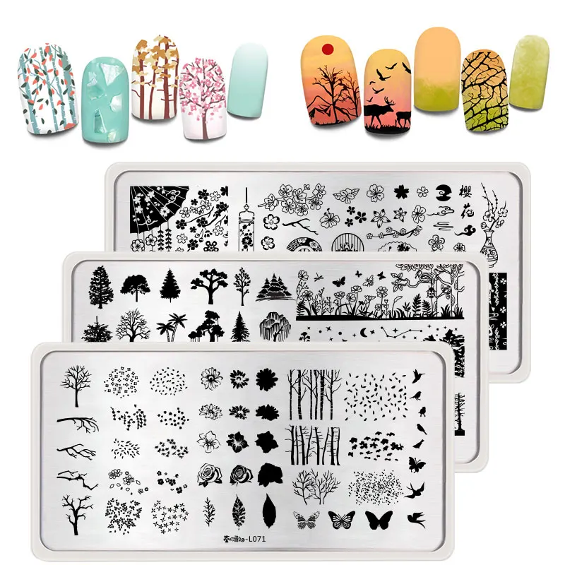 

1 Pc Flower Chinese Knot Nail Art Stamping Plates Rectangle Nail Art Stamping Image Plates Skull Rose Nail Art Tools