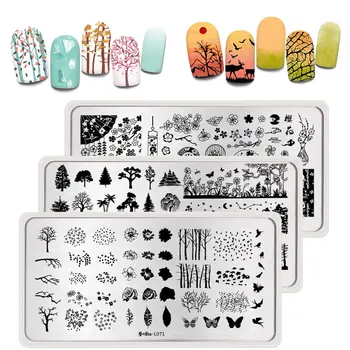 

1 Pc Flower Chinese Nail Art Stamping Plates Rectangle Nail Art Stamping Image Plates Skull Rose Nail Art Tools