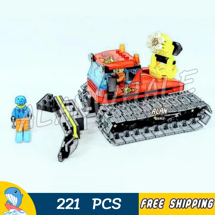 

221PCS City Great Vehicles Groomer sturdy segmented tracks Figure Building Blocks Toys Compatible