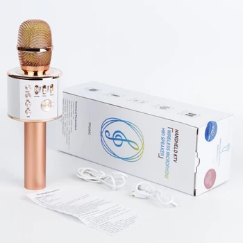 

K38 Handheld Karaoke Microphone Wireless Bluetooth Microfone Mic KTV Home Mic Speaker Player Professional Microphones