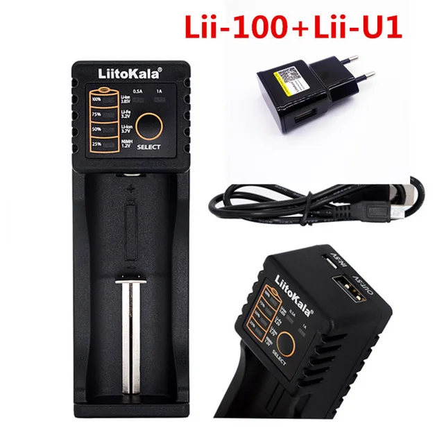 

NUEVA Lii-100 LiitoKala 1.2 V 3.7 V 3.2 V 3.85 V AA/AAA 18650 18350 26650 10440 14500 16340 25500 cargador de battery inteligent