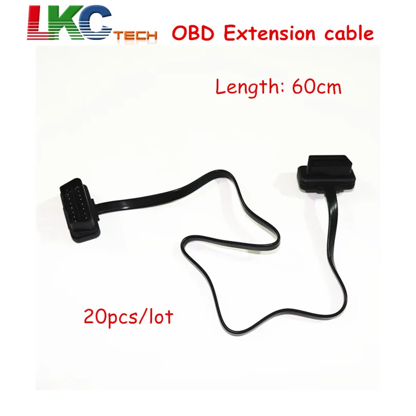 20pcs/lot Best Price OBD2 Extension Cable 16pin Connector Adaptor OBD