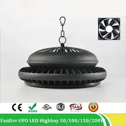 50 Вт 100 150 200 Led типа High-Bay в виде НЛО прожектор 200 промышленное освещение новый Fin тип Highbay свет, AC100-265V 5 лет гарантии