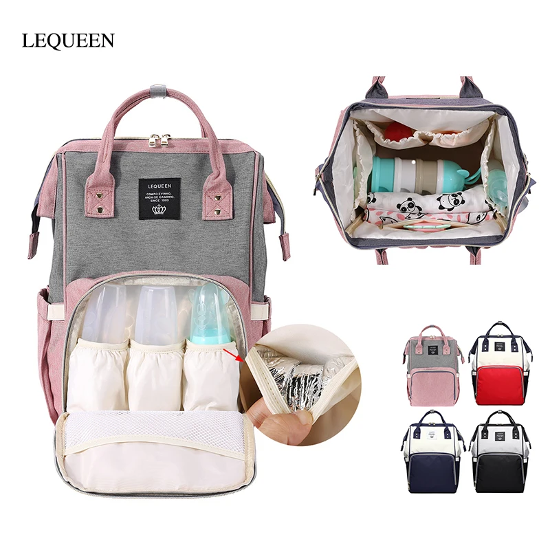 LEQUEEN многофункциональная Модная мама Материнство сумка для переноски подгузников большая Ёмкость для детских подгузников, сумка дорожный рюкзак дизайнерская сумка для ухода за ребёнком