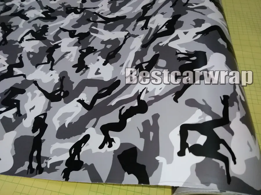 

SNOW Girl FULL CAR CAMO KIT GRAPHICS STICKERS DECALS CAMOUFLAGE BONNET ROOF VINYL WRAP Vehicle / boat COATING 1.52x30m/Roll