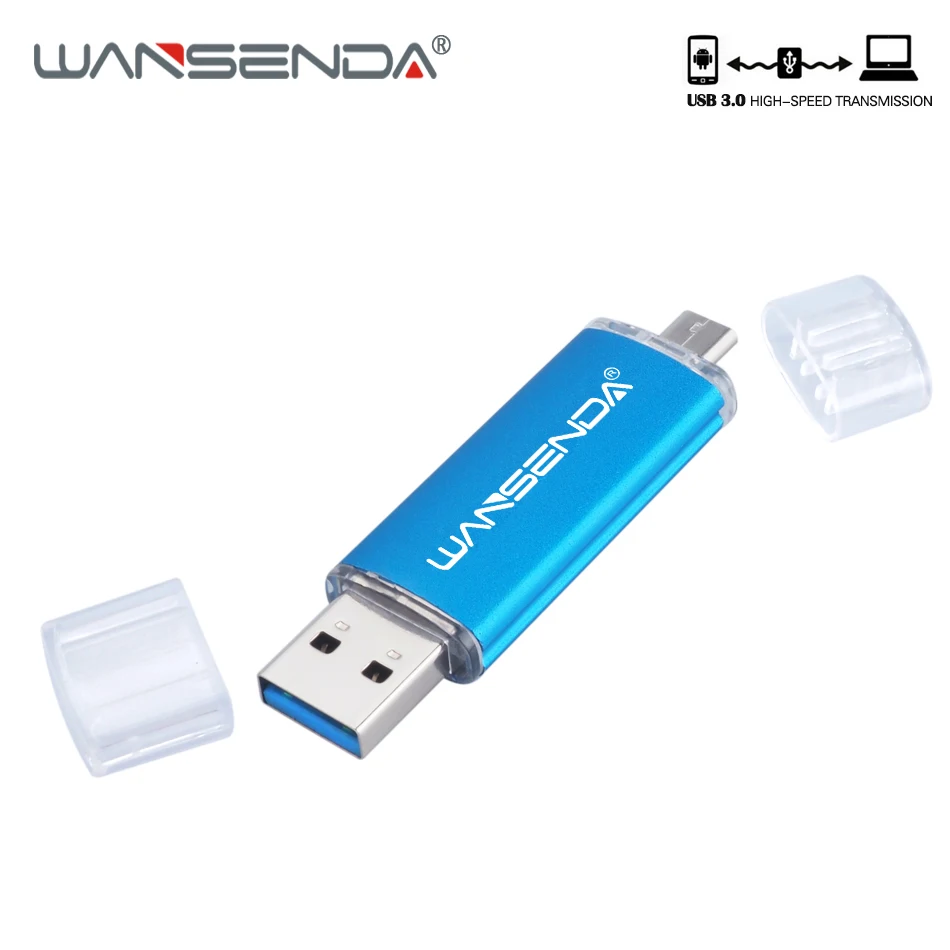 Высокоскоростной USB флеш накопитель WANSENDA Usb 3 0 OTG 128 ГБ Micro usb флешка 256 64 32 16 8 флэш