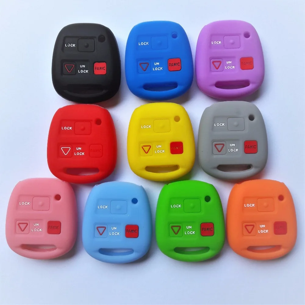 

2+Panic Protector Key Silicone Remote Holder For Lexus GS LS IS RX SC LX RX400h ES330 RX330 RX400h GS300 GS430 FOB Shell Case