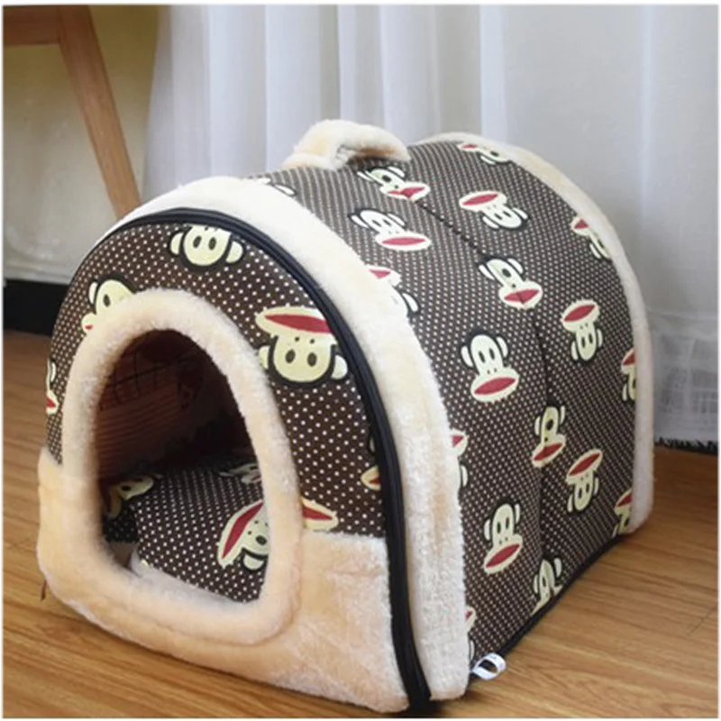 Pet Dog House Nest Mat Dual Use Soft Plush Foldable Dog Bed Cat Bed for Small Medium Dogs Travel Kennels for Cats Pet Products Pet Dog House Nest Mat Dual Use Soft Plush Foldable Dog Bed Cat Bed for Small Medium Dogs Travel Kennels for Cats Pet Products