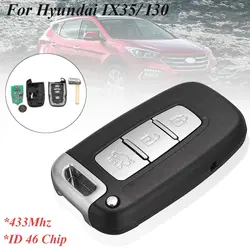 3 кнопки 433 мГц ID46 чип + Батарея автомобиля ключ удаленной машине Smart Key Fob чехол с ID46 чип для hyundai IX35 I30