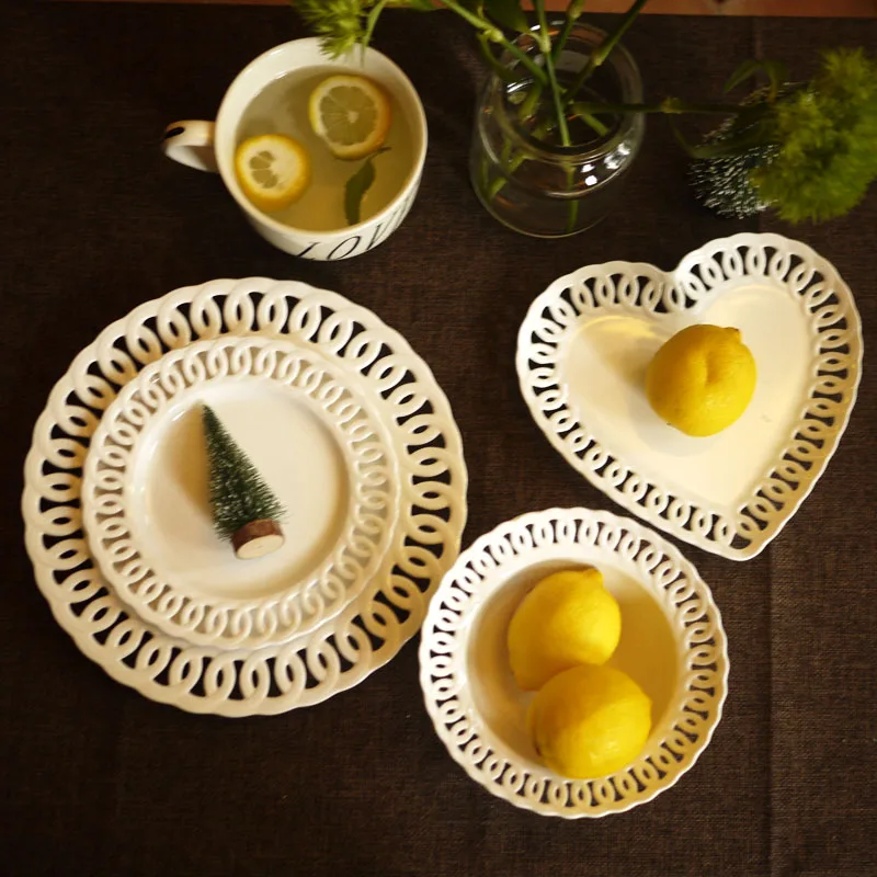 Dinnerware Sets Ceramic Plate Food Dishes Lace Edge Ceramic Dishes Dinnerware Sets Ceramic Plate Food Dishes Lace Edge Ceramic Dishes