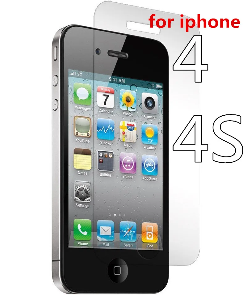 Чехол с пленкой из закаленного стекла, протектор экрана для apple iphone 8 X Xs Max XR 7 4 4S 5 5S 5c SE 6 6s 6 plus, безопасный, Небьющийся - Цвет: For iphone 4 4s