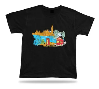 

London Big Ben London Eye Tower Of London Buckingham Palace Hyde Park T Shirt New Famous Brand Men Tops Tees T-Shirts