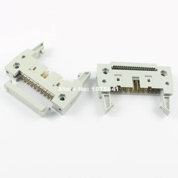 

50 Pcs Per Lot 2.54mm Pitch 2x10 Pin 20 Pin Straight Male Cable Connector Ejector Header With Latch