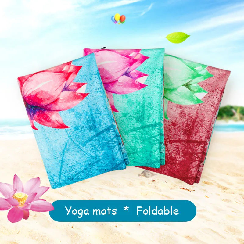 

1.5mm Ultra thin Natural Rubber Eco-friendly Slip-resistant Foldable Yoga Mat Fitness Mat with Beautifual Pattern Gym Elephant