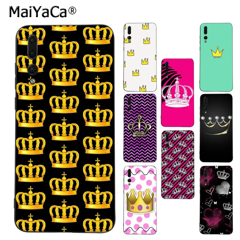 cheap MaiYaCa PRINCESS Queen crown king Admirable Luxury phone case for Huawei P9 10 plus 20 pro mate9 10 lite honor 10 view10 case