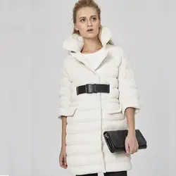 Зимняя куртка Для женщин 2018 Парка на пуху для Женская зимняя обувь пальто Для женщин s куртки и пальто белый парка-пуховик с утиным пухом