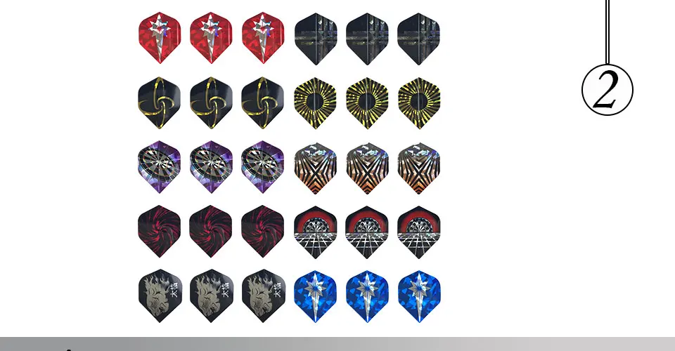 Easytoday 30Pcssets Professional Accessories Darts Flights Set Ten Colors High Quality Plastic Dart Wing Cool Darts Accessories (2)