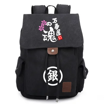 

Anime GINTAMA Unisex Bookbag Canvas Backpack Travelling Canvas bag