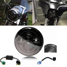 7 «LED Фара Для Harley Davidson Мотоциклов Проектор Daymaker HID Свет Лампы Wrangler Джипы СВЕТОДИОДНЫЕ Фары