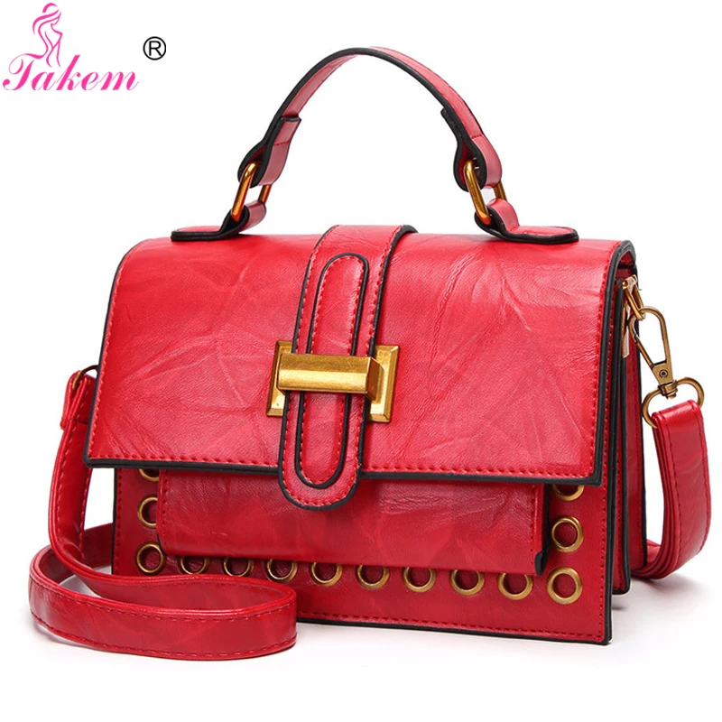 

TAKEM Bags For Women 2018 Women's Retro Handbag Female Luxury Brand Designer Over Shoulder Crossbody Bag Fashion bolsa feminina