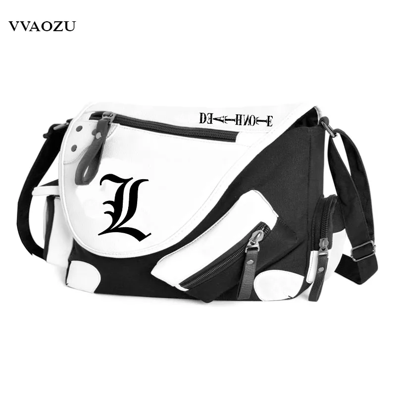 New Anime Note Misa Amane Pu Canvas Durable School Student Book Bag Messenger Shoulder Bags