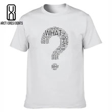 

2018 Summer Alphabetic symbol print Men T shirt Casual Cotton Short Sleeve Funny Question mark T-shirt Mans Originality tees