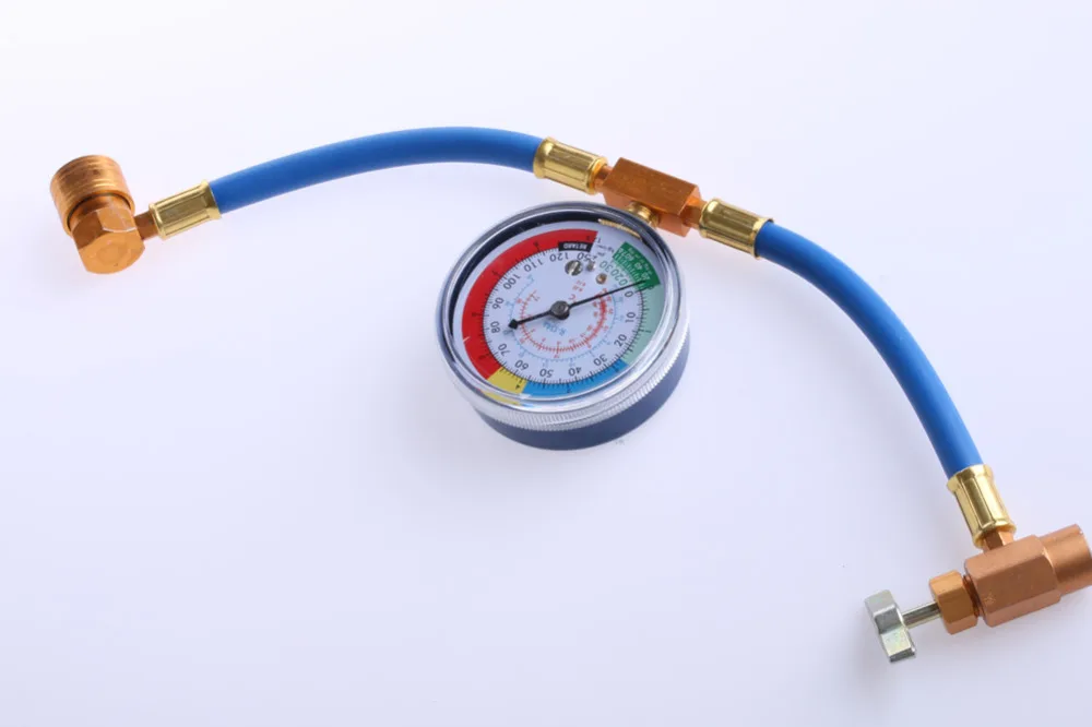 

R134a Recharge Measuring Hose Gauge Adapter A/C Refrigerant Charging Pipe Hot