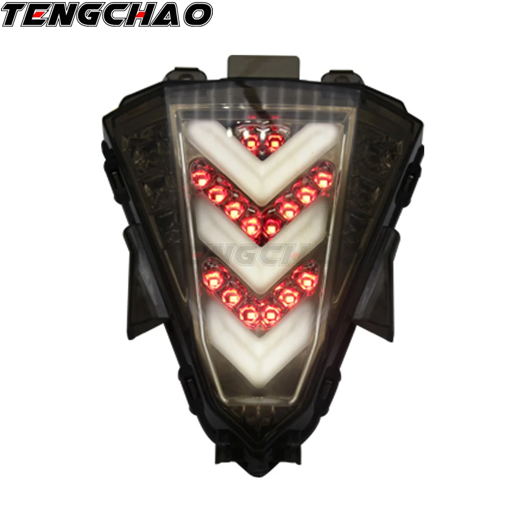 Motorcycle taillights LED lights colorful brake lights turn signal flash For Yamaha R15 R 15 2013 parking lights - Цвет: B