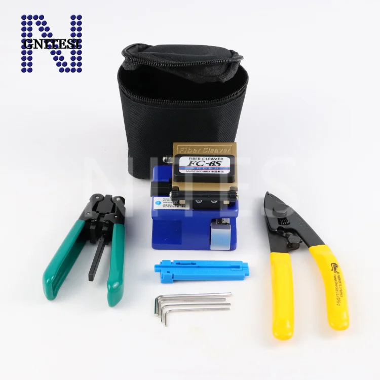 

Free shipping! FTTH FC-6S High Precision+2 Allen Wrench+bag+CFS-2+Pro's Kit CPFB01 Optical Fiber Cleaver tool kit