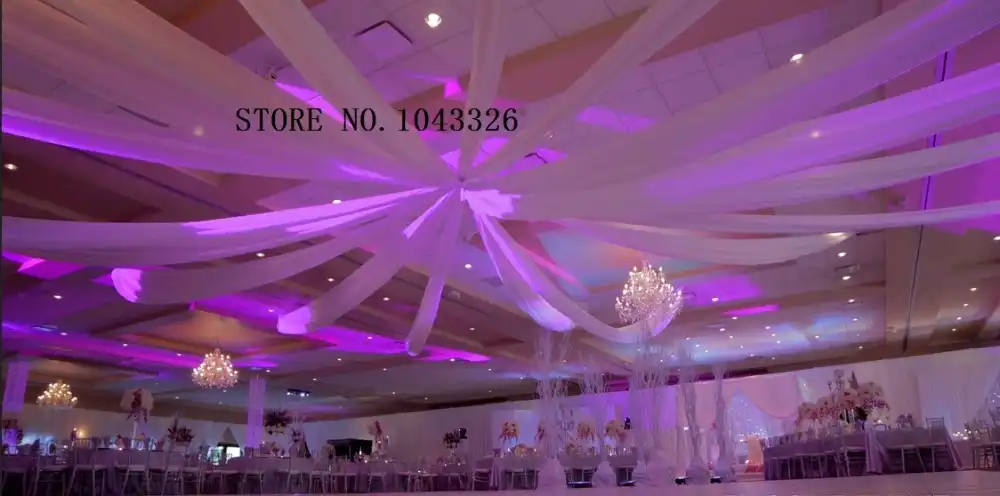 Wedding Event Decor Ceiling Fabric Sheer Draping 1 4m Width 10m