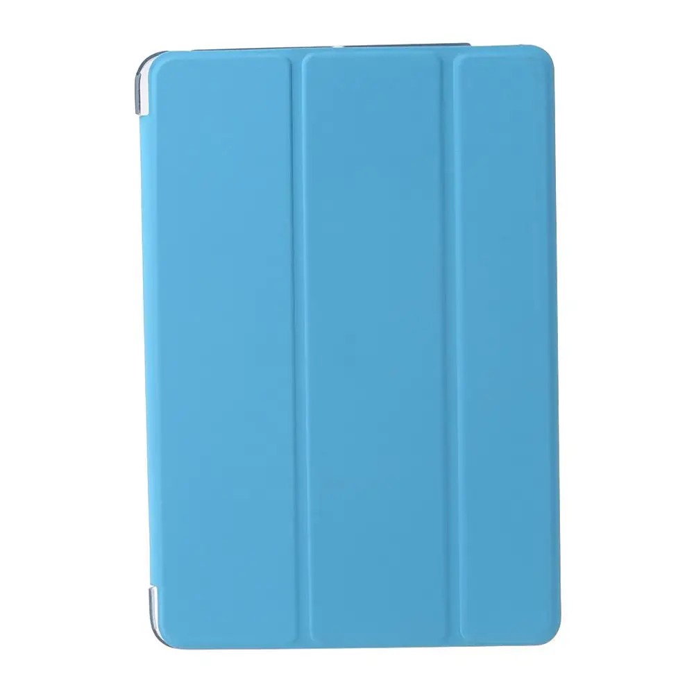 Чехол из искусственной кожи для iPad mini 4, тонкий прозрачный чехол с откидной крышкой для Apple iPad mini 4, чехол с подставкой для автоматического сна/пробуждения - Цвет: Синий