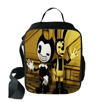 

Bendy and The Ink Machine Cartoon Cool Insulated Lunch Bag For Kids Children Lunch Bags Thermal For Food To School Girls Boys