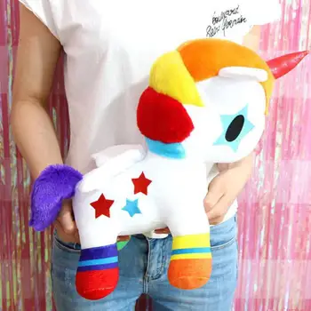

Cute Big Rainbow Star Unicorn Plush Toy Lovely Horse Soft Stuffed Animals Dolls For Girls Children Kids Birthday Gifts 22cm/35cm