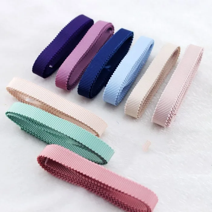 

Kewgarden Handmade Tape 9mm 3/8" Wave Edge Grosgrain Ribbon DIY Bow Satin Ribbons for Decoration 10 m/lot