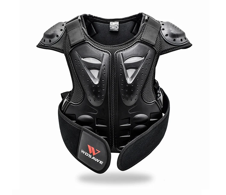 WOSAWE 4-16 детский мотоциклетный защитный чехол часы детские для контроля спортивная куртка снаряжение сноуборд велосипед хоккейная задняя грудь Защита тела
