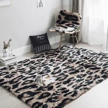 

Fashion luxury Leopard plush carpet Household rugs Living room bedroom sofa bed side mats non-slip doormat Machine washable