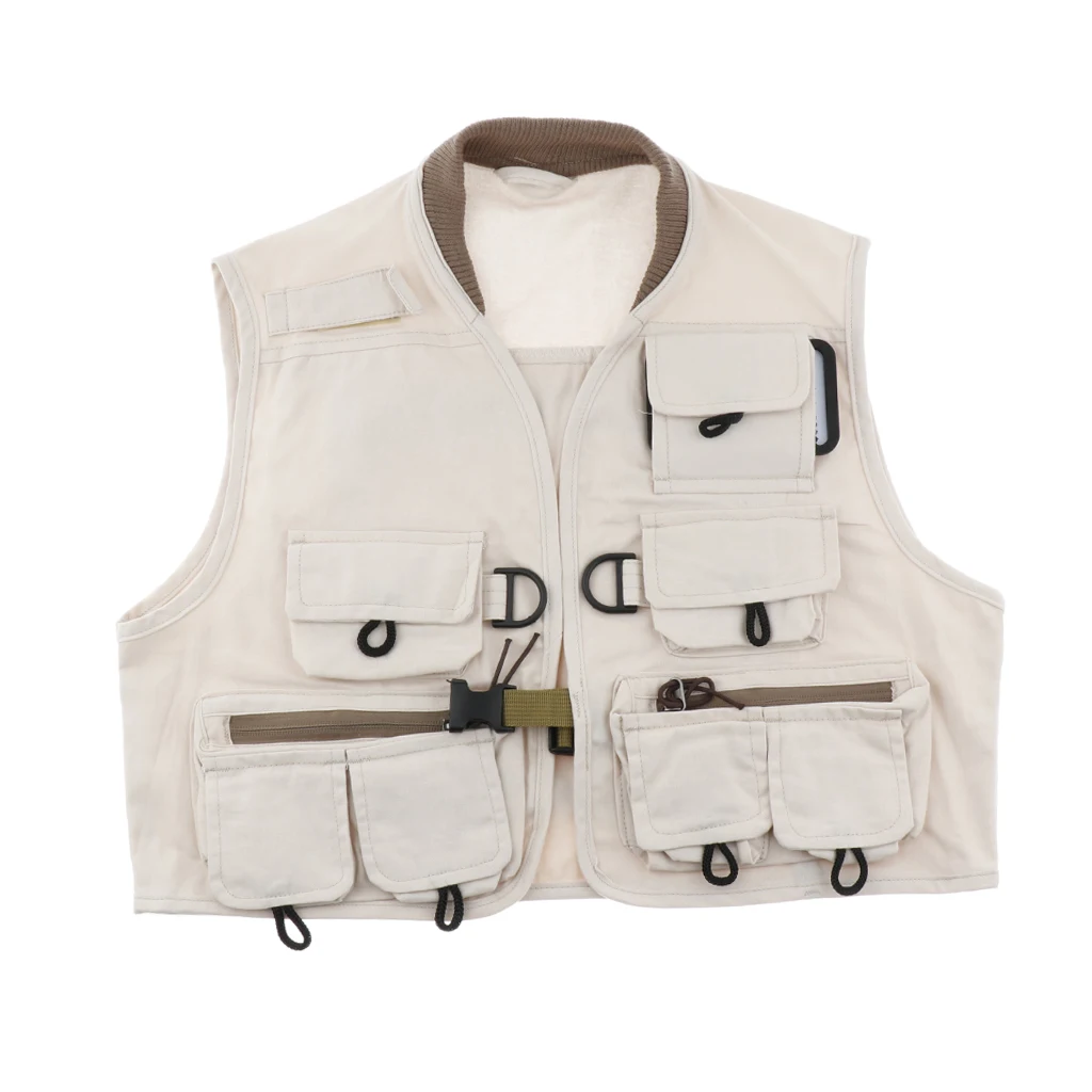 Children Kids Size Outdoor Fly Fishing Youth Vest Multi-pocket Fishing Jacket 