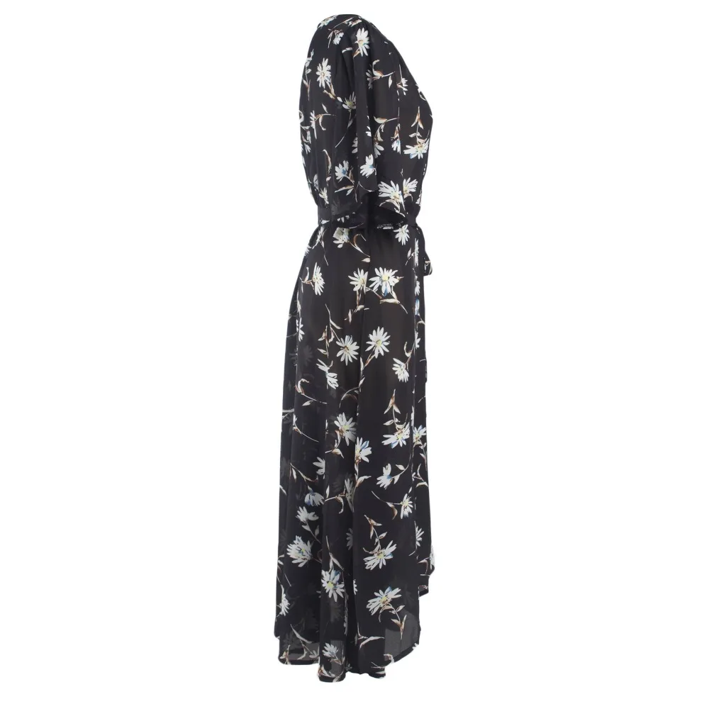 MisShow-2017-Casual-Black-Summer-Dress-Sexy-Deep-V-Neck-Half-Sleeve-Maxi-Long-Beach-Dresses (3)